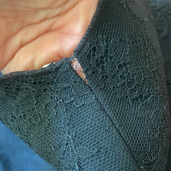 NWT - PF Paola Franzi little black dress w/lace trim - size 44(fits like an S/M) - Picture 9 of 9